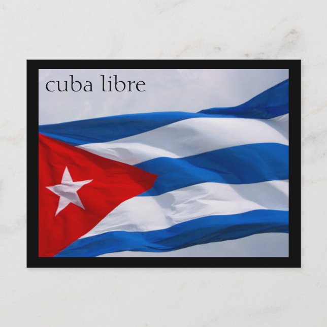 Carte Postale drapeau cubain (Devant)