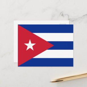 Carte Postale Drapeau cubain, La Havane, Fidel Castro, Che Gueva