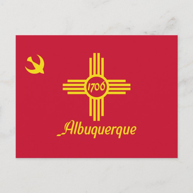 Carte Postale Drapeau d'Albuquerque (Nouveau-Mexique) (Devant)