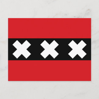 Carte Postale Drapeau d'Amsterdam, Pays-Bas