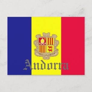 Carte Postale drapeau d'Andorre