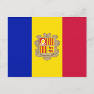Carte Postale Drapeau d'Andorre patriotique