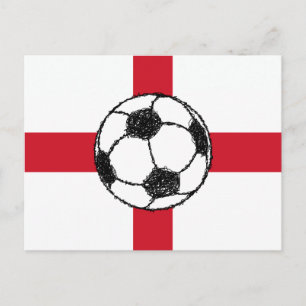 Carte Postale Drapeau d'Angleterre   Football Ball