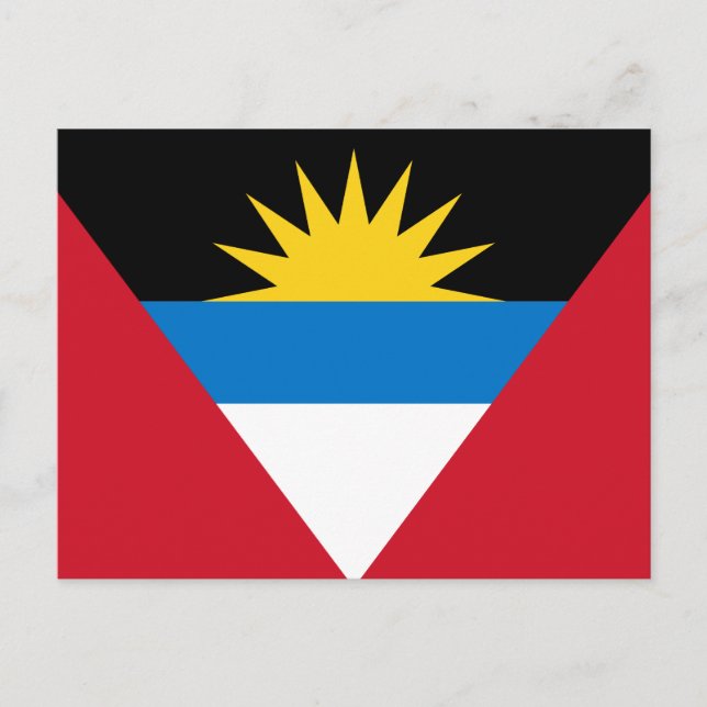 Carte Postale Drapeau d'Antigua-et-Barbuda (Devant)