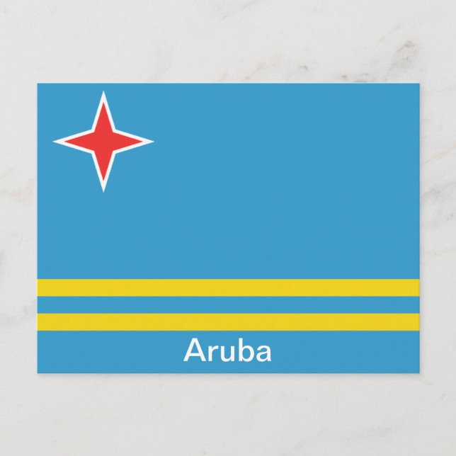 Carte Postale Drapeau d'Aruba (Devant)