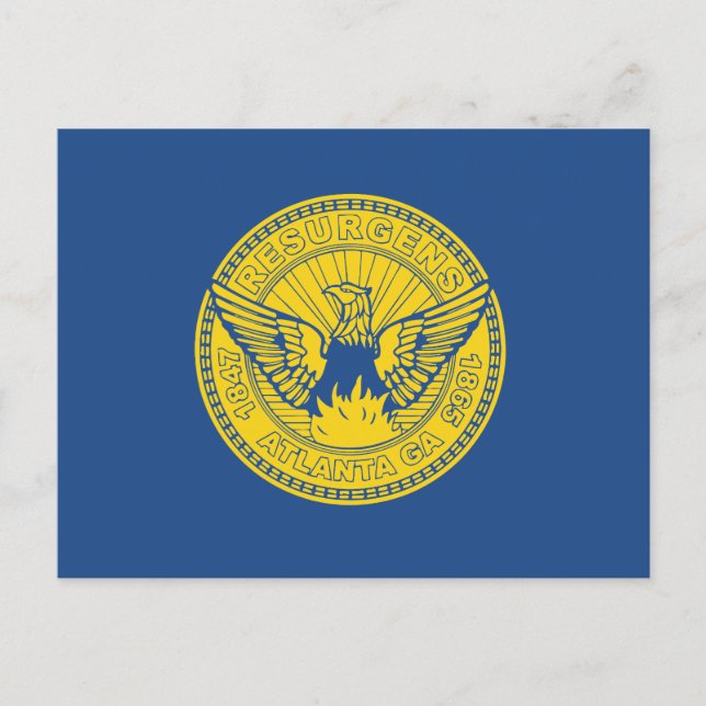 Carte Postale Drapeau d'Atlanta, Géorgie (Devant)