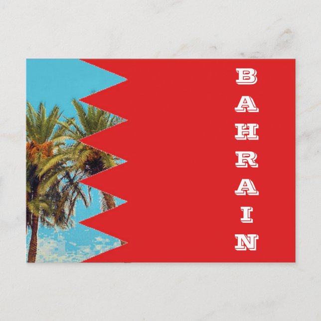 Carte Postale Drapeau de Bahreïn (Devant)