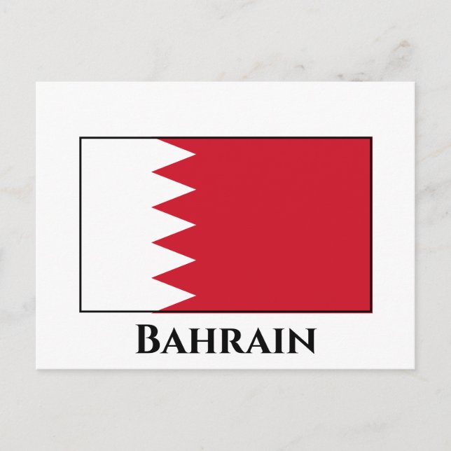 Carte Postale Drapeau de Bahreïn (Devant)