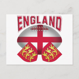 Carte Postale Drapeau de balle de rugby d'Angleterre