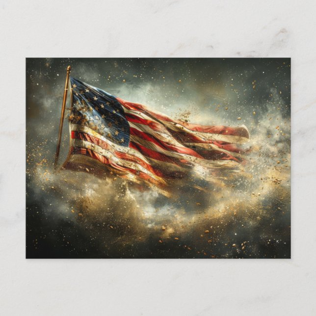 Carte Postale Drapeau de bataille américain (Devant)