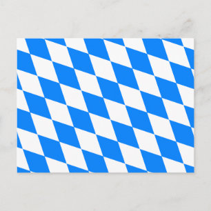 Carte Postale Drapeau de Bavière Allemagne