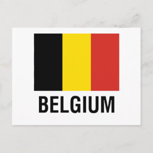 CARTE POSTALE DRAPEAU DE BELGIQUE