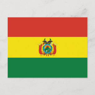 Carte Postale Drapeau de Bolivie patriotique