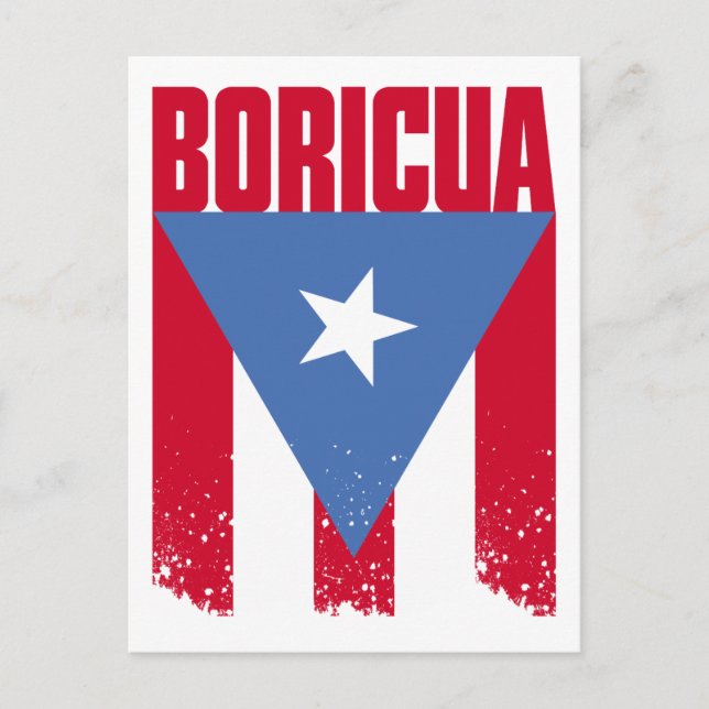 Carte Postale Drapeau de Boricua (Devant)