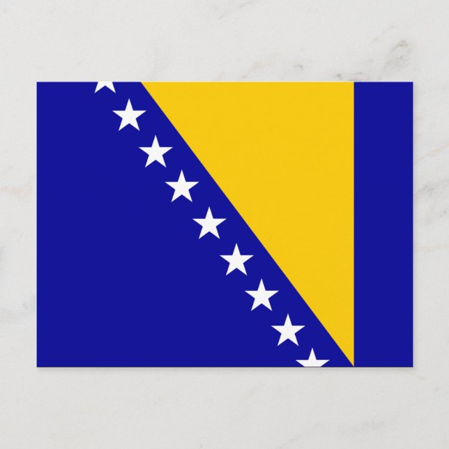 Carte Postale Drapeau de Bosnie-Herzégovine (Devant)