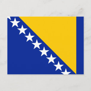 Carte Postale Drapeau de Bosnie-Herzégovine