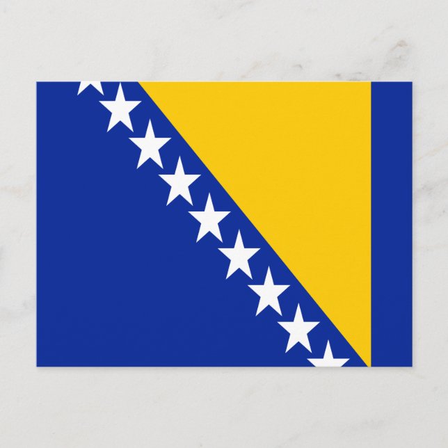 Carte Postale Drapeau de Bosnie-Herzégovine patriotique (Devant)