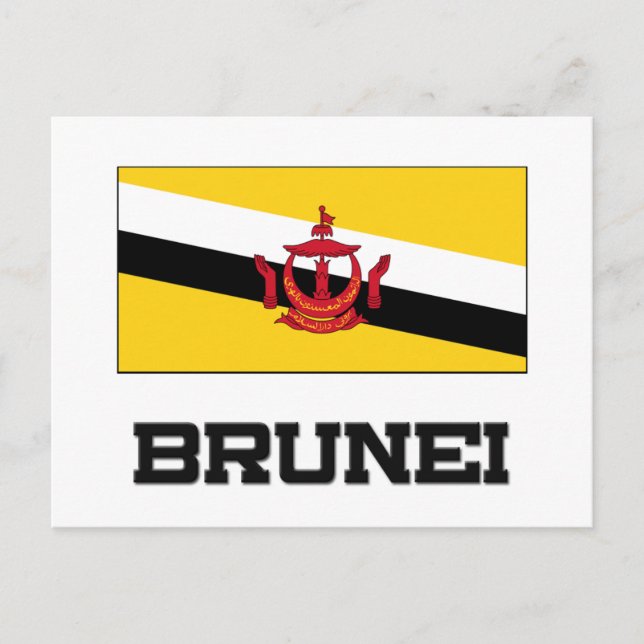 Carte Postale Drapeau de Brunei (Devant)