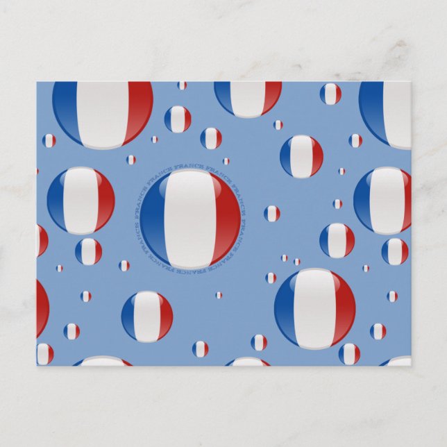Carte Postale Drapeau de bulle France (Devant)