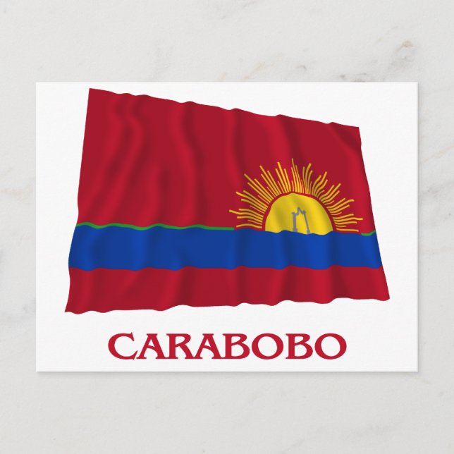 Carte Postale Drapeau de carabobo avec nom (Devant)