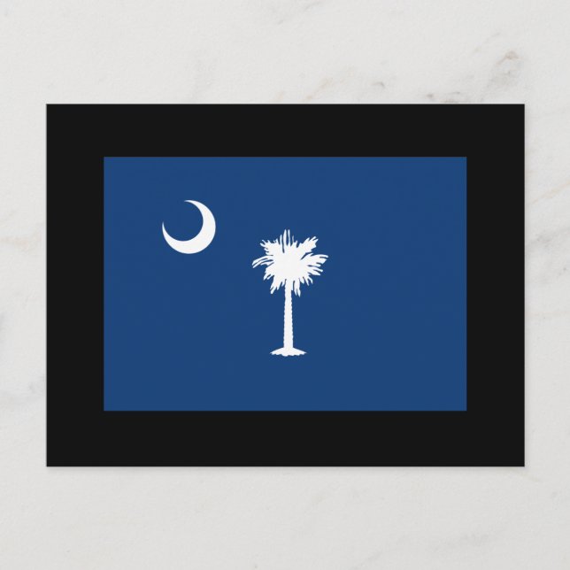CARTE POSTALE DRAPEAU DE CAROLINA SUD (Devant)