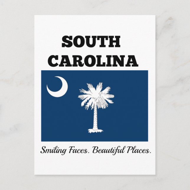 Carte Postale Drapeau de Caroline du Sud (Devant)