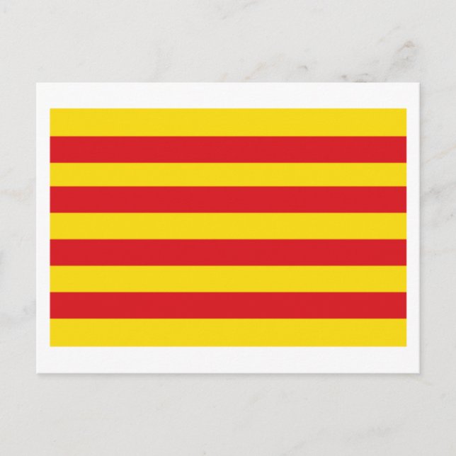 Carte Postale Drapeau de Catalogne (Devant)