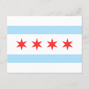 Carte Postale Drapeau de Chicago