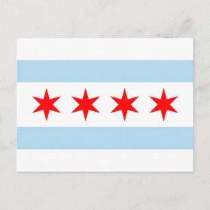 Carte Postale Drapeau de Chicago