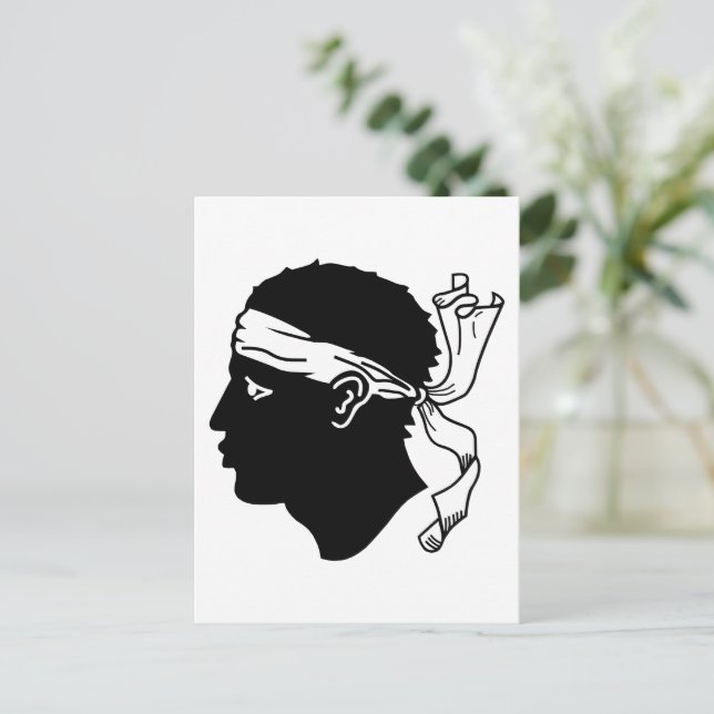 Carte Postale Drapeau de Corse (Debout devant)