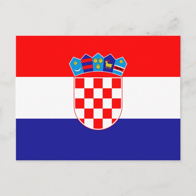 Carte postale Drapeau de Croatie (Devant)