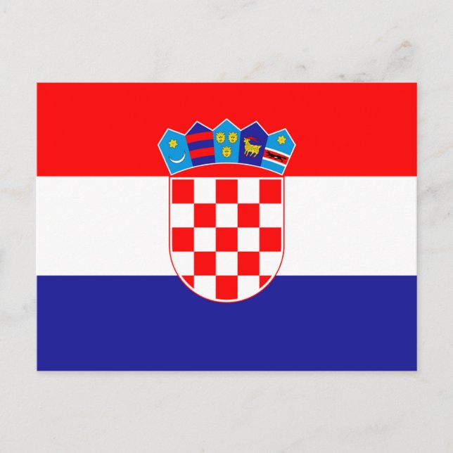 Carte Postale Drapeau de Croatie (Devant)