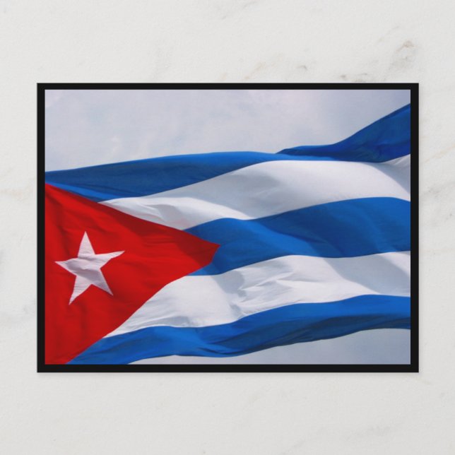 Carte Postale drapeau de cuba (Devant)
