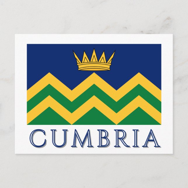 Carte Postale Drapeau de Cumbria (à partir de 2025) (Devant)