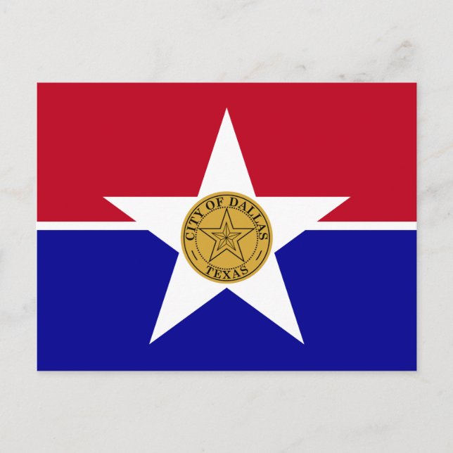 Carte Postale Drapeau de Dallas (Texas) (Devant)