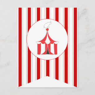Carte Postale Drapeau de fête de tente de cirque Bunting Bannièr