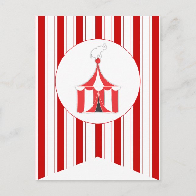 Carte Postale Drapeau de fête de tente de cirque Bunting Bannièr (Devant)