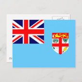 Carte Postale Drapeau de Fidji (Devant / Derrière)