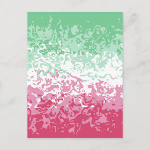Carte Postale Drapeau de fierté abrosexuel abstrait groovy psych