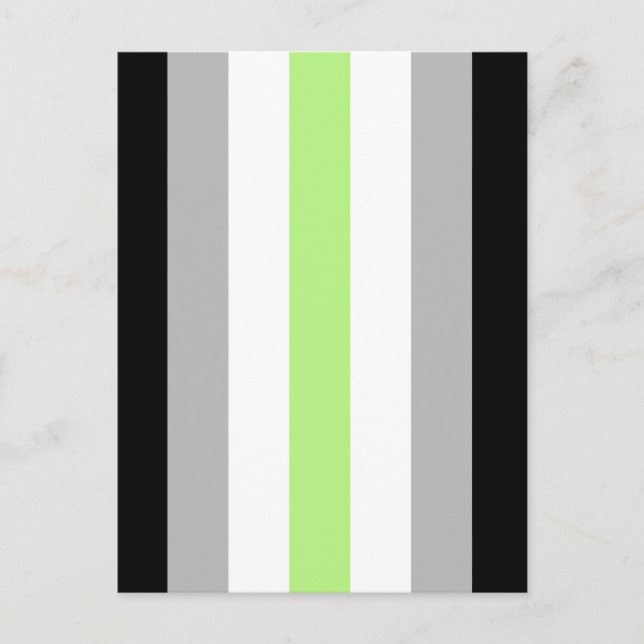 Carte Postale Drapeau de fierté agender (Devant)
