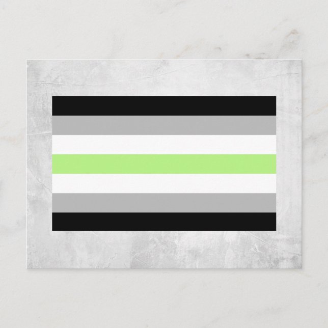 Carte Postale Drapeau de fierté agender (Devant)