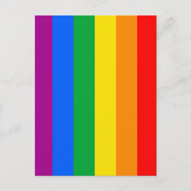 Carte Postale Drapeau de fierté arc-en-ciel LGBTQ+ (Devant)