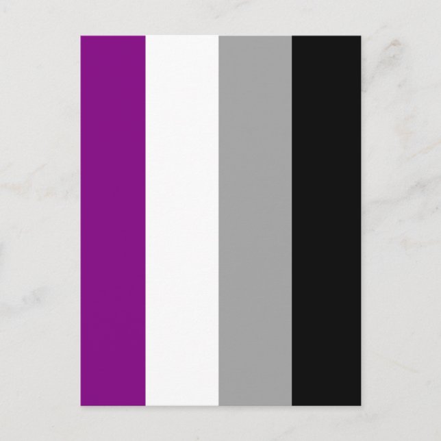 Carte Postale Drapeau de fierté asexué (Devant)