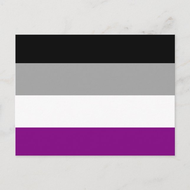 Carte Postale Drapeau de fierté asexué (Devant)