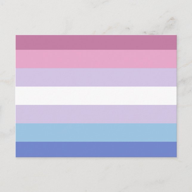 Carte Postale Drapeau de fierté bigendre (Devant)