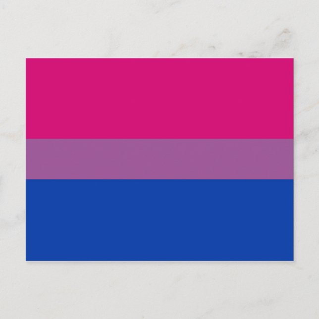 Carte Postale Drapeau de fierté bisexuel (Devant)