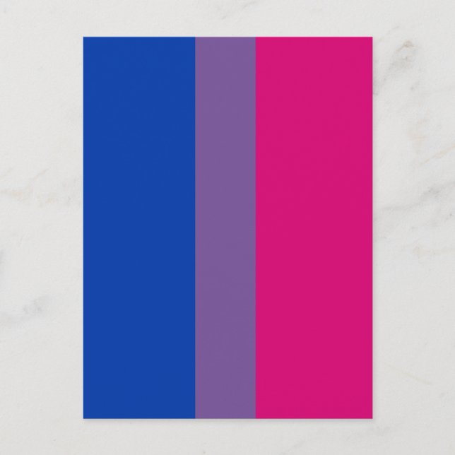 Carte Postale Drapeau de fierté bisexuel (Devant)