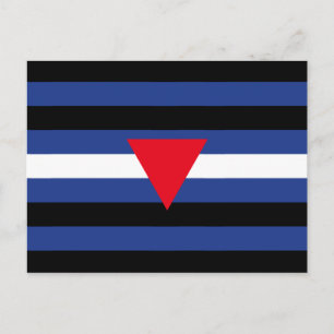 Carte Postale Drapeau de fierté cuir queer