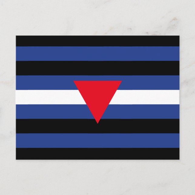 Carte Postale Drapeau de fierté cuir queer (Devant)