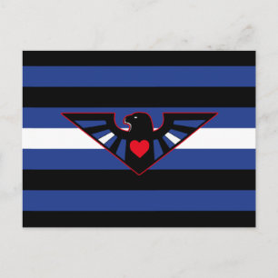 Carte Postale Drapeau de fierté d'aigle en cuir